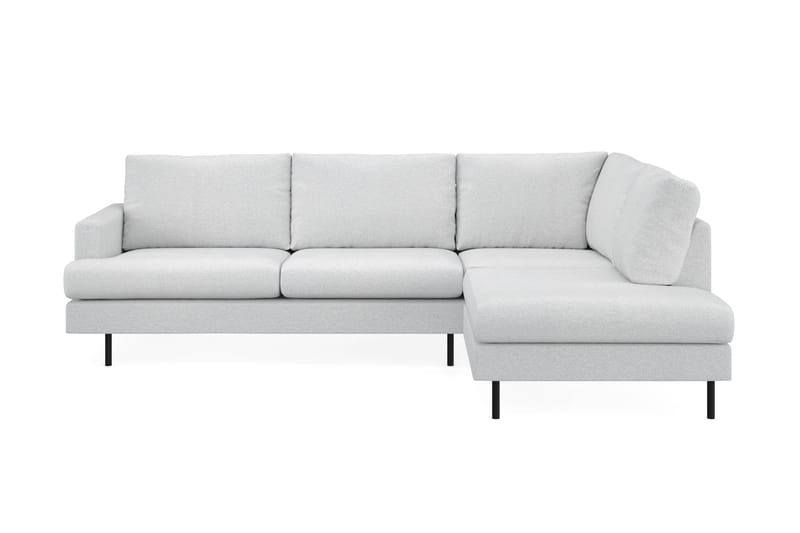 Menard Compact 4-sits Högervänd L-formad Schäslongsoffa i Tyg - Ljusgrå - Products - Möbler - Soffa - Divansoffa & schäslongsoffa - 4 sits soffa med divan