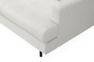 Menard Compact 4-sits Vänstervänd L-formad Schäslongsoffa i Bouclé - Vit - Products - Möbler - Soffa - Divansoffa & schäslongsoffa - 4 sits soffa med divan