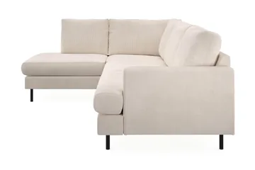 Menard Compact 4-sits Vänstervänd L-formad Schäslongsoffa i Manchester - Beige - Products - Möbler - Soffa - Divansoffa & schäslongsoffa - 4 sits soffa med divan