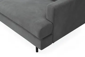 Menard Compact 4-sits Vänstervänd L-formad Schäslongsoffa i Manchester - Grå - Products - Möbler - Soffa - Divansoffa & schäslongsoffa - 4 sits soffa med divan