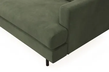Menard Compact 4-sits Vänstervänd L-formad Schäslongsoffa i Manchester - Grön - Products - Möbler - Soffa - Divansoffa & schäslongsoffa - 4 sits soffa med divan