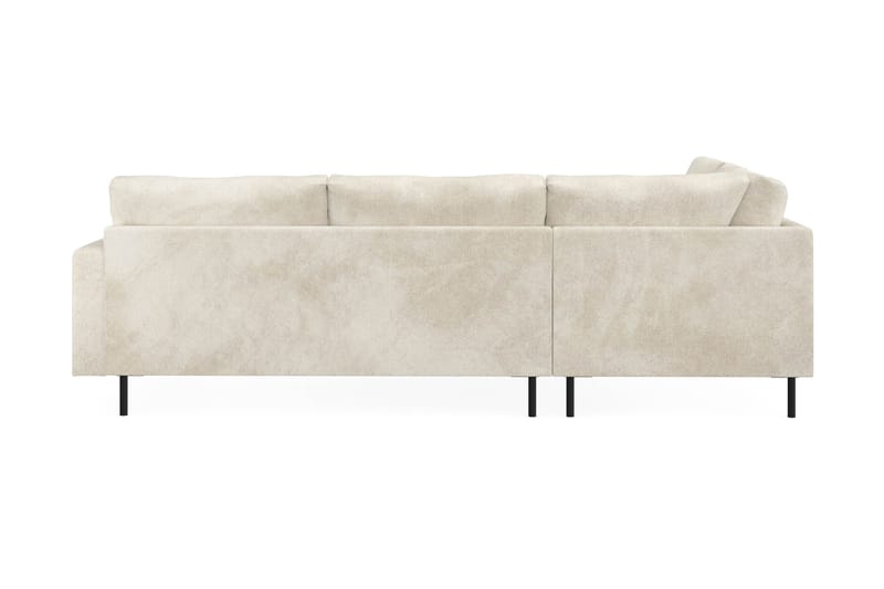 Menard Compact 4-sits Vänstervänd L-formad Schäslongsoffa i Sammet - Krämvit - Products - Möbler - Soffa - Divansoffa & schäslongsoffa - 4 sits soffa med divan