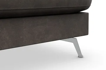 Ocean Lyx 4-sits Högervänd L-formad Schäslongsoffa i Konstläder - Mörkgrå - Products - Möbler - Soffa - Divansoffa & schäslongsoffa - 4 sits soffa med divan