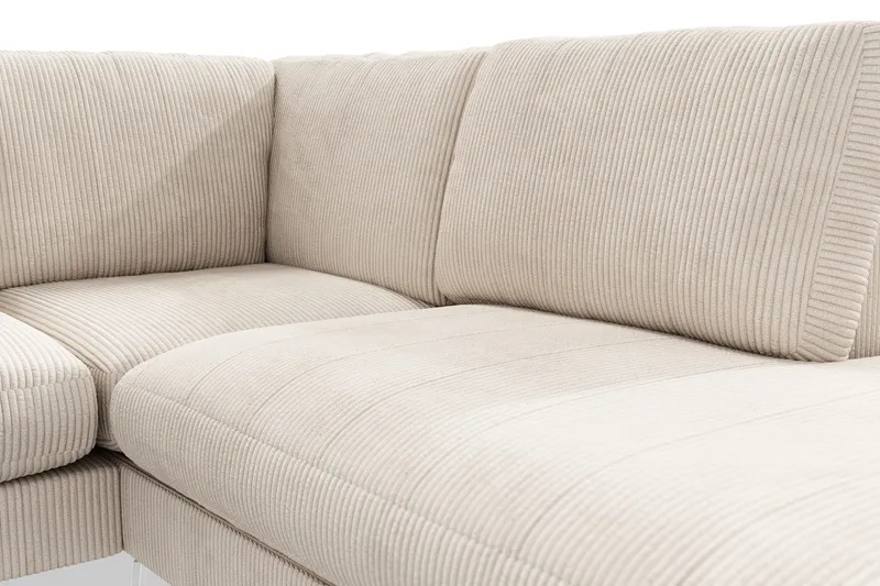 Ocean Lyx 4-sits Högervänd L-formad Schäslongsoffa i Manchester - Beige - Products - Möbler - Soffa - Divansoffa & schäslongsoffa - 4 sits soffa med divan