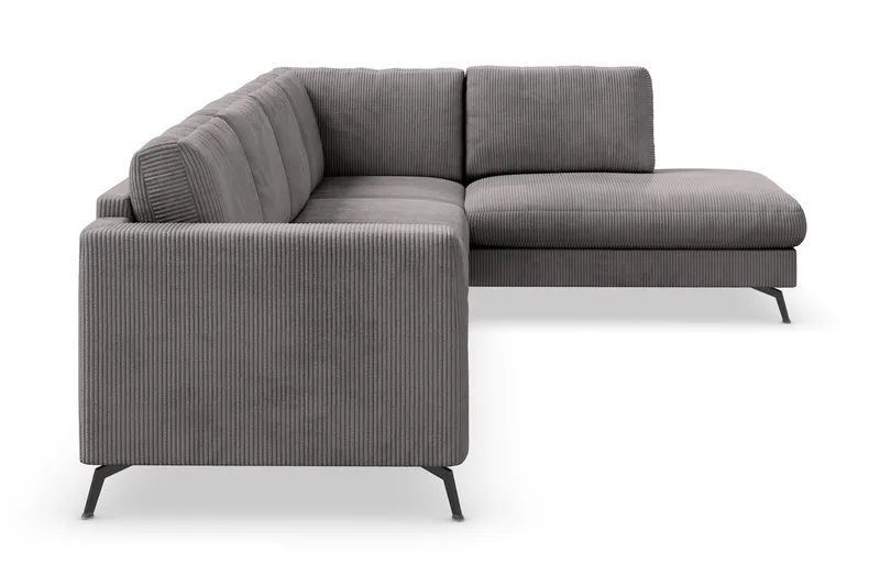 Ocean Lyx 4-sits Högervänd L-formad Schäslongsoffa i Manchester - Mörkgrå - Products - Möbler - Soffa - Divansoffa & schäslongsoffa - 4 sits soffa med divan