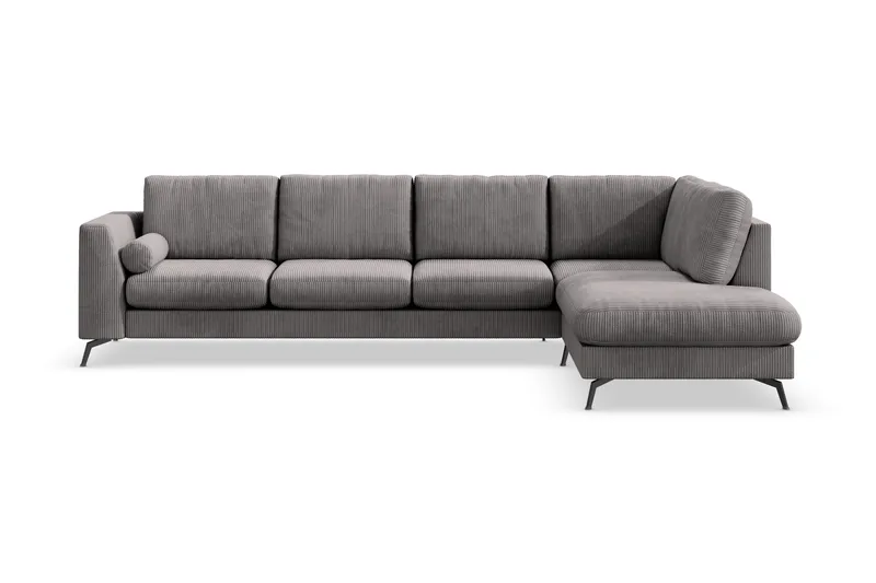 Ocean Lyx 4-sits Högervänd L-formad Schäslongsoffa i Manchester - Mörkgrå - Products - Möbler - Soffa - Divansoffa & schäslongsoffa - 4 sits soffa med divan