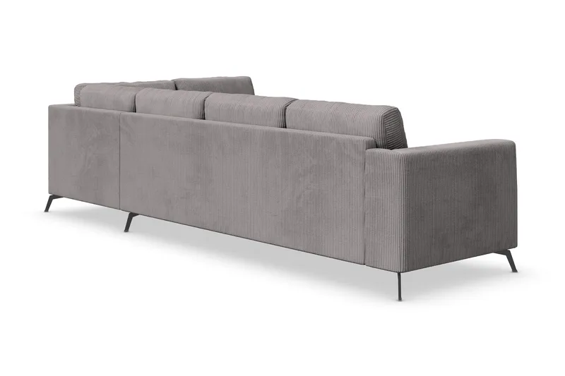 Ocean Lyx 4-sits Högervänd L-formad Schäslongsoffa i Manchester - Mörkgrå - Products - Möbler - Soffa - Divansoffa & schäslongsoffa - 4 sits soffa med divan