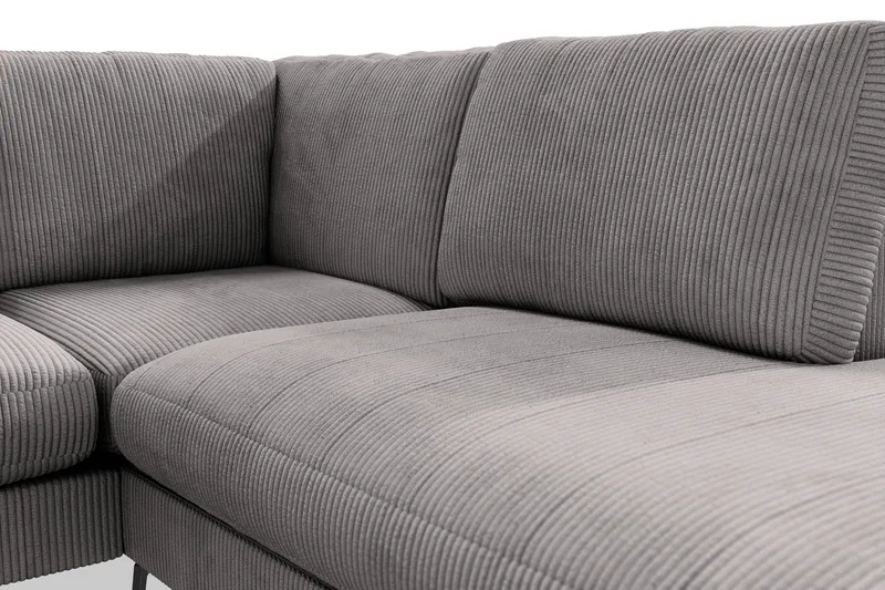 Ocean Lyx 4-sits Högervänd L-formad Schäslongsoffa i Manchester - Mörkgrå - Products - Möbler - Soffa - Divansoffa & schäslongsoffa - 4 sits soffa med divan