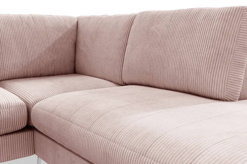 Ocean Lyx 4-sits Högervänd L-formad Schäslongsoffa i Manchester - Rosa - Products - Möbler - Soffa - Divansoffa & schäslongsoffa - 4 sits soffa med divan