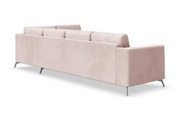 Ocean Lyx 4-sits Högervänd L-formad Schäslongsoffa i Manchester - Rosa - Products - Möbler - Soffa - Divansoffa & schäslongsoffa - 4 sits soffa med divan