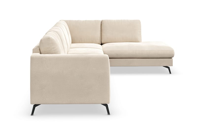 Ocean Lyx 4-sits Högervänd L-formad Schäslongsoffa i Sammet - Beige - Products - Möbler - Soffa - Divansoffa & schäslongsoffa - 4 sits soffa med divan