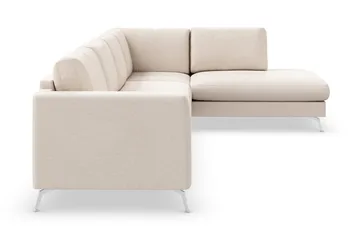 Ocean Lyx 4-sits Högervänd L-formad Schäslongsoffa i Tyg - Beige - Products - Möbler - Soffa - Divansoffa & schäslongsoffa - 4 sits soffa med divan