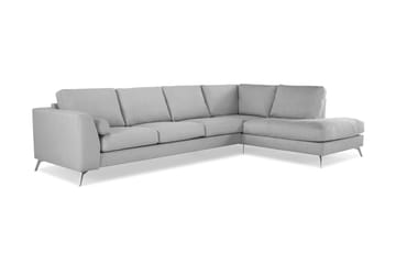 Ocean Lyx 4-sits Högervänd L-formad Schäslongsoffa i Tyg - Grå - Products - Möbler - Soffa - Divansoffa & schäslongsoffa - 4 sits soffa med divan