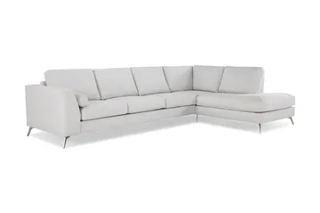 Ocean Lyx 4-sits Högervänd L-formad Schäslongsoffa i Tyg - Ljusgrå - Products - Möbler - Soffa - Divansoffa & schäslongsoffa - 4 sits soffa med divan