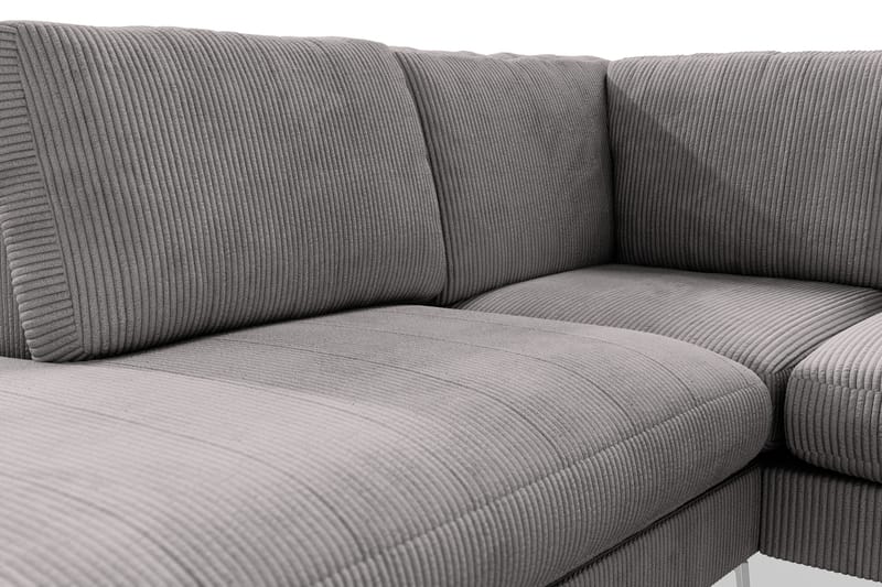 Ocean Lyx 4-sits Vänstervänd L-formad Schäslongsoffa i Manchester - Mörkgrå - Products - Möbler - Soffa - Divansoffa & schäslongsoffa - 4 sits soffa med divan