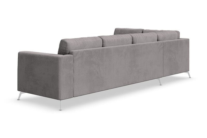 Ocean Lyx 4-sits Vänstervänd L-formad Schäslongsoffa i Manchester - Mörkgrå - Products - Möbler - Soffa - Divansoffa & schäslongsoffa - 4 sits soffa med divan