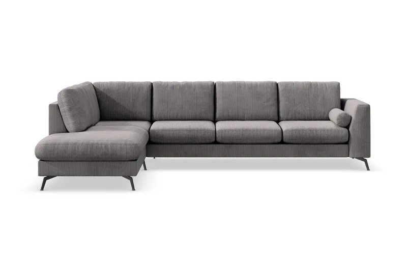 Ocean Lyx 4-sits Vänstervänd L-formad Schäslongsoffa i Manchester - Mörkgrå - Products - Möbler - Soffa - Divansoffa & schäslongsoffa - 4 sits soffa med divan
