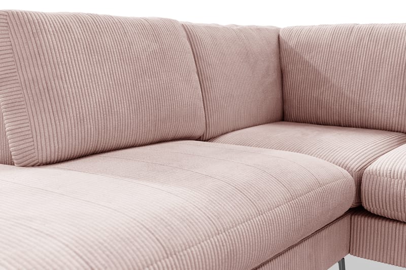 Ocean Lyx 4-sits Vänstervänd L-formad Schäslongsoffa i Manchester - Rosa - Products - Möbler - Soffa - Divansoffa & schäslongsoffa - 4 sits soffa med divan