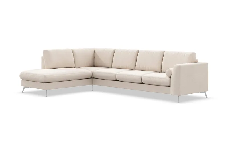 Ocean Lyx 4-sits Vänstervänd L-formad Schäslongsoffa i Tyg - Beige - Products - Möbler - Soffa - Divansoffa & schäslongsoffa - 4 sits soffa med divan