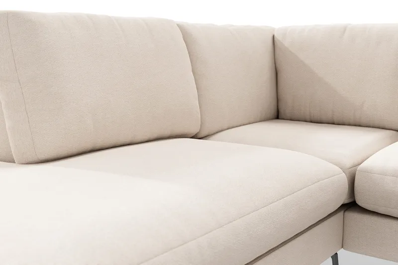Ocean Lyx 4-sits Vänstervänd L-formad Schäslongsoffa i Tyg - Beige - Products - Möbler - Soffa - Divansoffa & schäslongsoffa - 4 sits soffa med divan