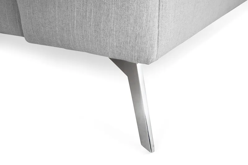 Ocean Lyx 4-sits Vänstervänd L-formad Schäslongsoffa i Tyg - Grå - Products - Möbler - Soffa - Divansoffa & schäslongsoffa - 4 sits soffa med divan