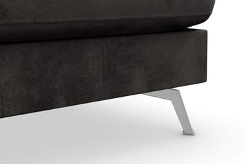 Ocean Lyx 5-sits Högervänd L-formad Schäslongsoffa i Sammet - Mörkgrå - Products - Möbler - Soffa - Divansoffa & schäslongsoffa - 4 sits soffa med divan