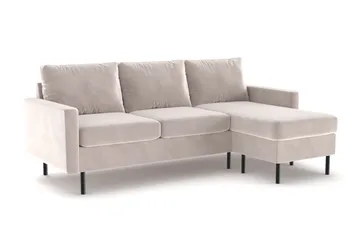 Peppe 3-sits Vändbar L-formad Divansoffa i Manchester - Beige - Products - Möbler - Soffa - Divansoffa & schäslongsoffa - 3 sits soffa med divan