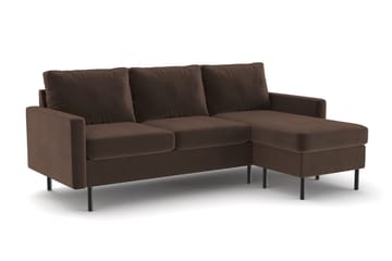 Peppe 3-sits Vändbar L-formad Divansoffa i Manchester - Brun - Products - Möbler - Soffa - Divansoffa & schäslongsoffa - 3 sits soffa med divan