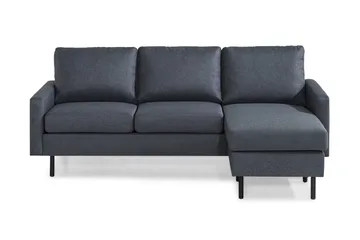 Peppe 3-sits Vändbar L-formad Divansoffa i Tyg - Mörkgrå - Products - Möbler - Soffa - Divansoffa & schäslongsoffa - 3 sits soffa med divan