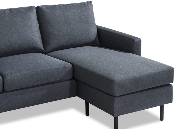 Peppe 3-sits Vändbar L-formad Divansoffa i Tyg - Mörkgrå - Products - Möbler - Soffa - Divansoffa & schäslongsoffa - 3 sits soffa med divan
