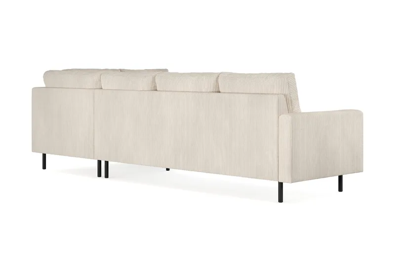 Peppe 4-sits Högervänd L-formad Schäslongsoffa i Manchester - Beige - Products - Möbler - Soffa - Divansoffa & schäslongsoffa - 4 sits soffa med divan