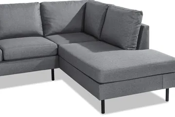 Peppe 4-sits Högervänd L-formad Schäslongsoffa i Tyg - Ljusgrå - Products - Möbler - Soffa - Divansoffa & schäslongsoffa - 4 sits soffa med divan
