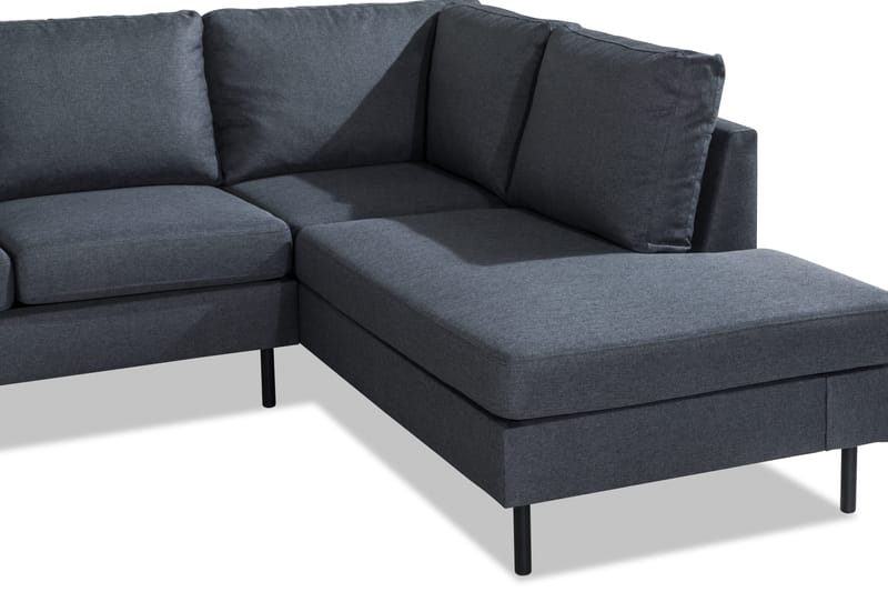 Peppe 4-sits Högervänd L-formad Schäslongsoffa i Tyg - Mörkgrå - Products - Möbler - Soffa - Divansoffa & schäslongsoffa - 4 sits soffa med divan