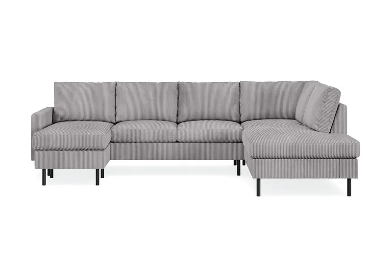 Peppe 4-sits Högervänd U-formad Soffa med Divan och Schäslong i Manchester - Mörkgrå - Products - Möbler - Soffa - Divansoffa & schäslongsoffa - 4 sits soffa med divan