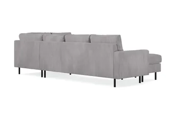 Peppe 4-sits Högervänd U-formad Soffa med Divan och Schäslong i Manchester - Mörkgrå - Products - Möbler - Soffa - Divansoffa & schäslongsoffa - 4 sits soffa med divan
