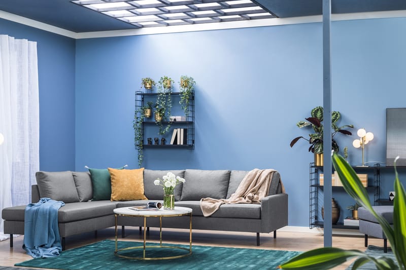 Peppe 4-sits Vänstervänd L-formad Schäslongsoffa i Tyg - Ljusgrå - Products - Möbler - Soffa - Divansoffa & schäslongsoffa - 4 sits soffa med divan