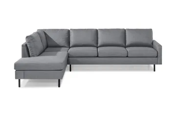 Peppe 4-sits Vänstervänd L-formad Schäslongsoffa i Tyg - Ljusgrå - Products - Möbler - Soffa - Divansoffa & schäslongsoffa - 4 sits soffa med divan