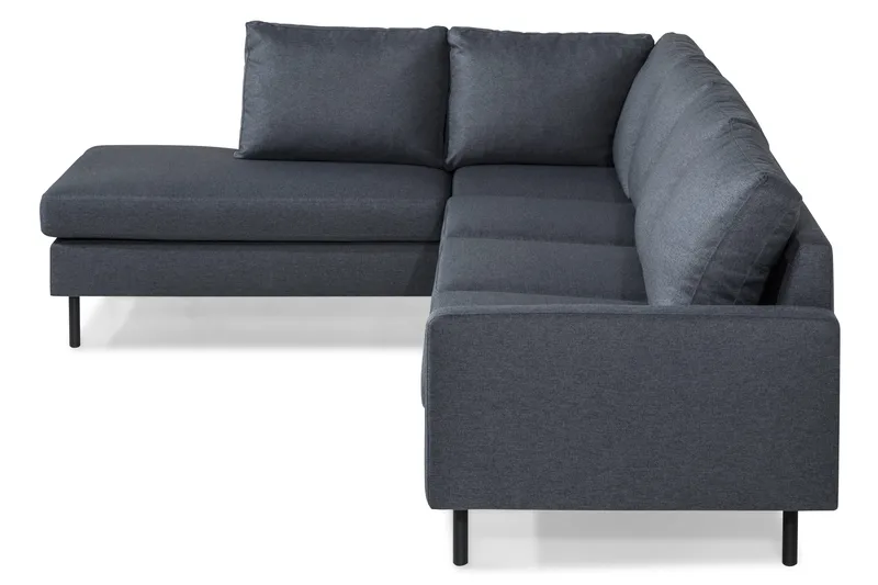 Peppe 4-sits Vänstervänd L-formad Schäslongsoffa i Tyg - Mörkgrå - Products - Möbler - Soffa - Divansoffa & schäslongsoffa - 4 sits soffa med divan