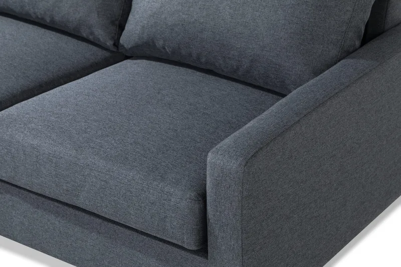 Peppe 4-sits Vänstervänd L-formad Schäslongsoffa i Tyg - Mörkgrå - Products - Möbler - Soffa - Divansoffa & schäslongsoffa - 4 sits soffa med divan