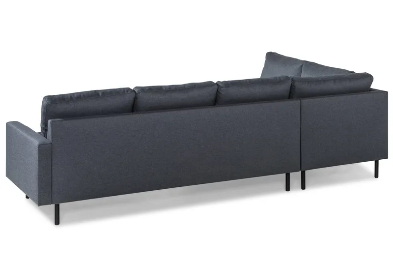 Peppe 4-sits Vänstervänd L-formad Schäslongsoffa i Tyg - Mörkgrå - Products - Möbler - Soffa - Divansoffa & schäslongsoffa - 4 sits soffa med divan