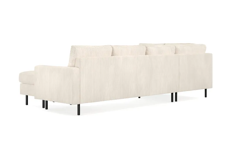 Peppe 4-sits Vänstervänd U-formad Soffa med Divan och Schäslong i Manchester - Beige - Products - Möbler - Soffa - Divansoffa & schäslongsoffa - 4 sits soffa med divan