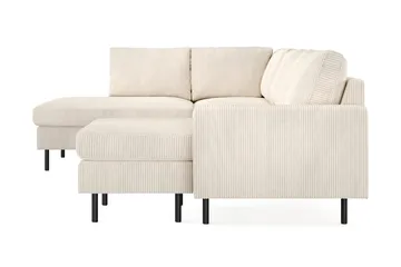 Peppe 4-sits Vänstervänd U-formad Soffa med Divan och Schäslong i Manchester - Beige - Products - Möbler - Soffa - Divansoffa & schäslongsoffa - 4 sits soffa med divan