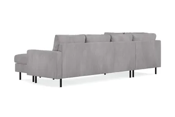 Peppe 4-sits Vänstervänd U-formad Soffa med Divan och Schäslong i Manchester - Mörkgrå - Products - Möbler - Soffa - Divansoffa & schäslongsoffa - 4 sits soffa med divan