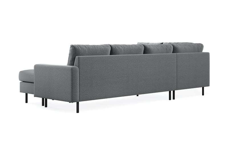 Peppe 4-sits Vänstervänd U-formad Soffa med Divan och Schäslong i Tyg - Ljusgrå - Products - Möbler - Soffa - Divansoffa & schäslongsoffa - 4 sits soffa med divan