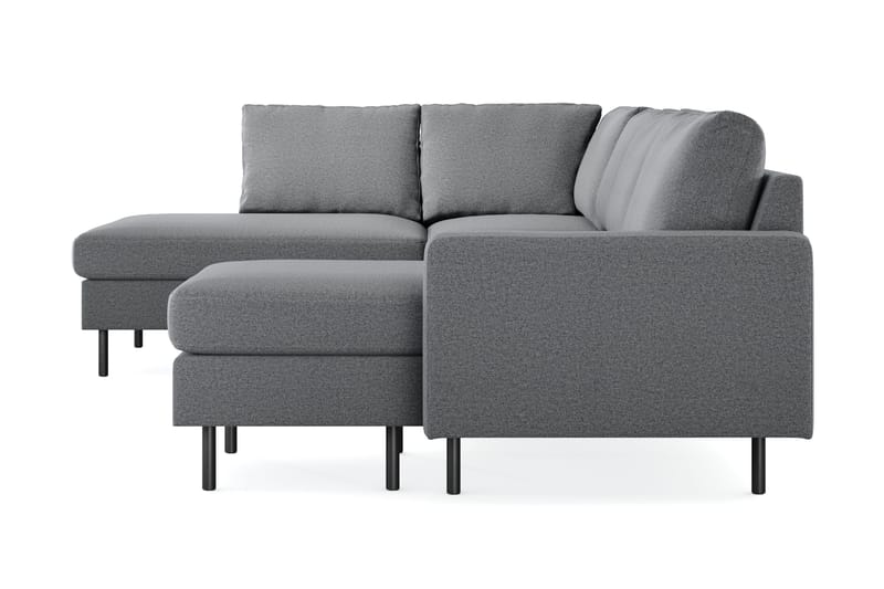 Peppe 4-sits Vänstervänd U-formad Soffa med Divan och Schäslong i Tyg - Ljusgrå - Products - Möbler - Soffa - Divansoffa & schäslongsoffa - 4 sits soffa med divan