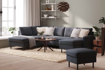 Peppe 4-sits Vänstervänd U-formad Soffa med Divan och Schäslong i Tyg - Mörkgrå - Products - Möbler - Soffa - Divansoffa & schäslongsoffa - 4 sits soffa med divan