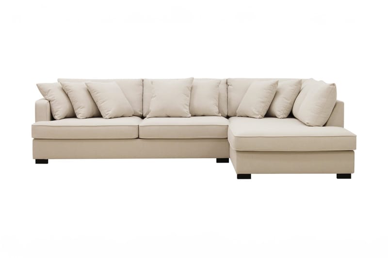 Rossita 4-sits Högervänd L-formad Djup Schäslongsoffa i Bouclé - Beige - Products - Möbler - Soffa - Divansoffa & schäslongsoffa - 4 sits soffa med divan