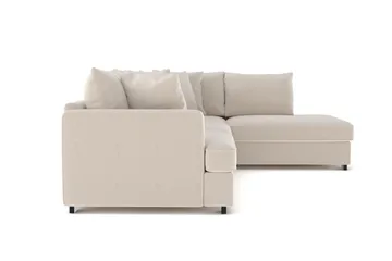 Rossita 4-sits Högervänd L-formad Djup Schäslongsoffa i Manchester - Beige - Products - Möbler - Soffa - Divansoffa & schäslongsoffa - 4 sits soffa med divan