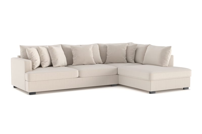 Rossita 4-sits Högervänd L-formad Djup Schäslongsoffa i Manchester - Beige - Products - Möbler - Soffa - Divansoffa & schäslongsoffa - 4 sits soffa med divan
