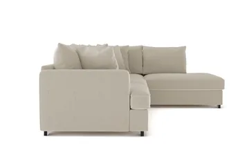 Rossita 4-sits Högervänd L-formad Djup Schäslongsoffa i Manchester - Greige - Products - Möbler - Soffa - Divansoffa & schäslongsoffa - 4 sits soffa med divan